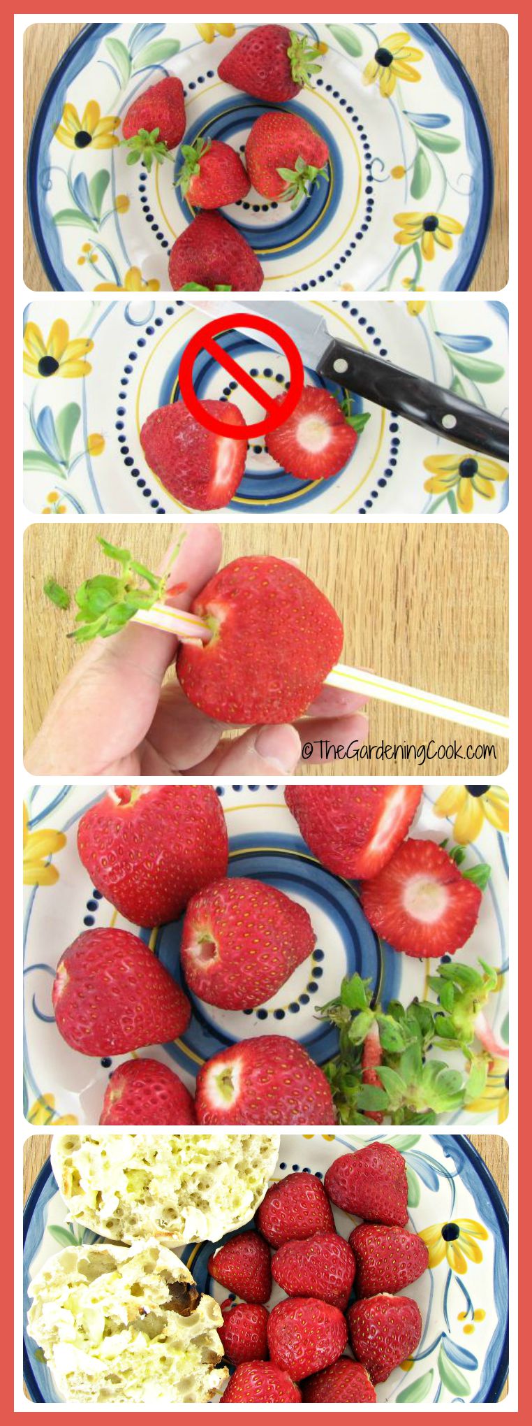 How To Hull Strawberries With A Straw, Food Hacks