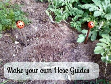 DIY Hose Guides - Easy Recycled Garden Project - Decorative Yard Art