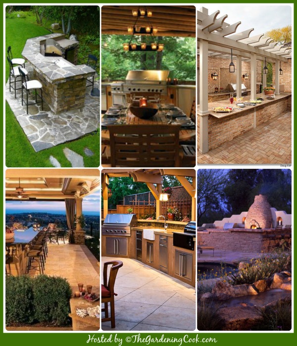 A girl can dream! Round up of outdoor kitchens.