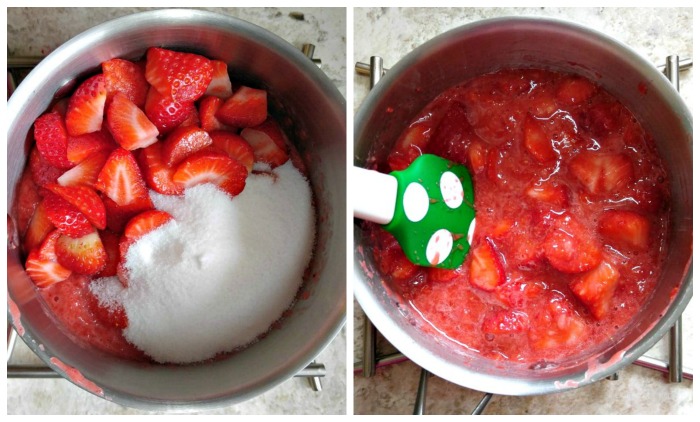 Making strawberry puree
