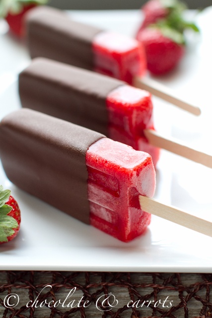 Chocolate covered popsicles