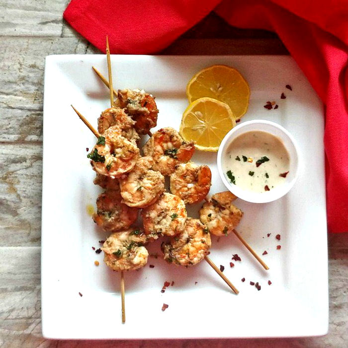 Tandoori shrimp kebabs