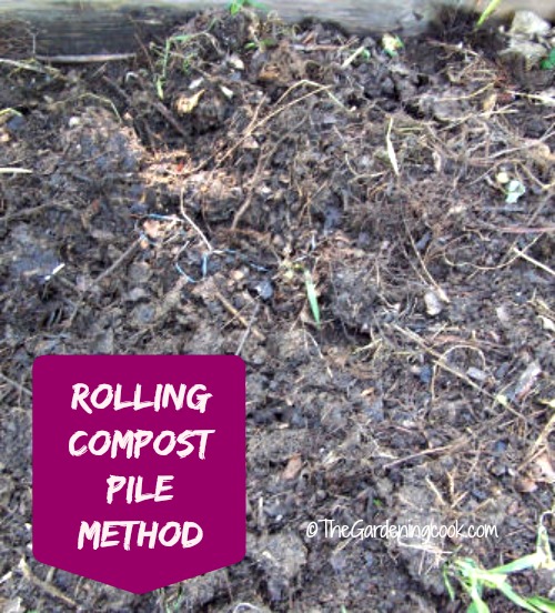 Composting is super easy with a rolling compost pile
