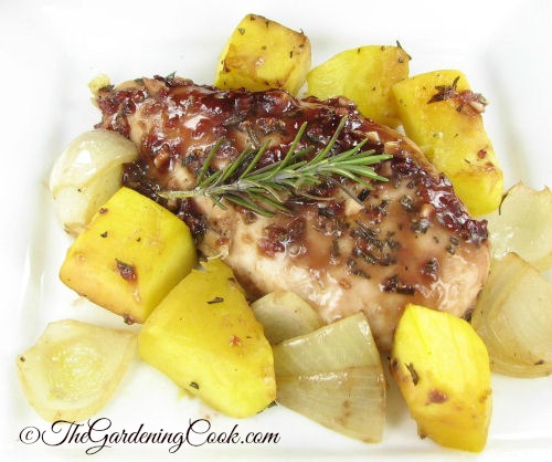 Baked Raspberry Chicken with Rosemary