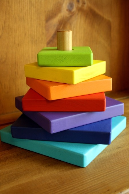 DIY kid's stacking blocks.