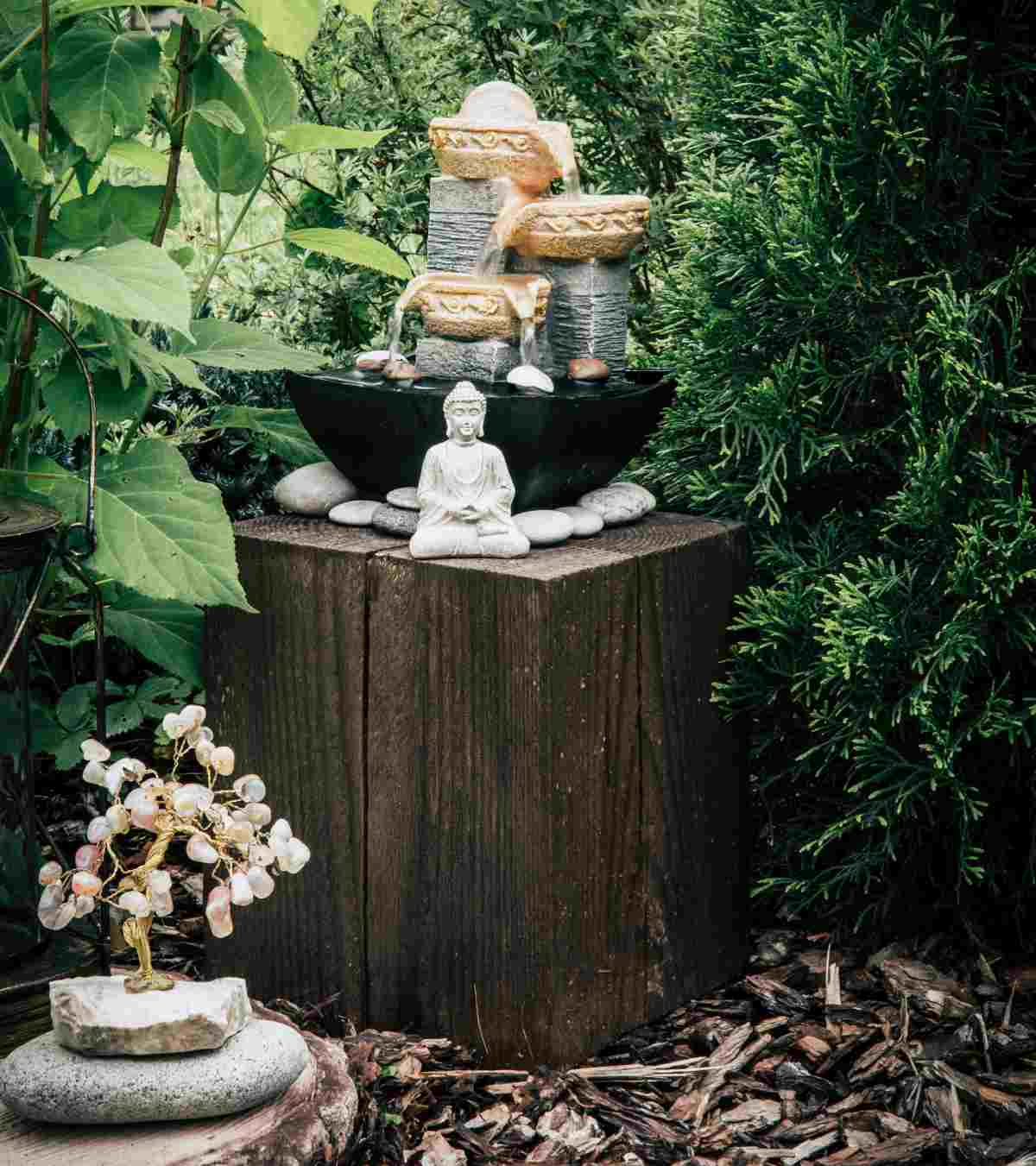 Small backyard altar for meditating.