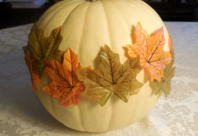 Leaves on the pumpkin