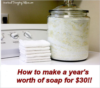 How to make a year's worth of laundry detergent for only $30.