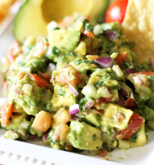 Vegan avocado salsa.
