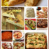 Eleven Italian recipes in a collage with a text overlay that says viva Italia- 11 wonderful Italian dishes.
