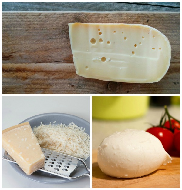 provolone, mozzarella and Parmesan cheese