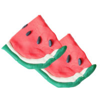 watermelon playdough slices.