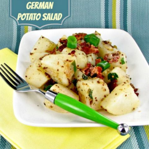 This authentic German potato salad is tangy and sweet with a lovely texture and taste. Serve it warm at summer BBQs or as a tasty side dish in the fall.