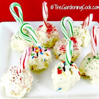 Peppermint Rice Krispie Ball Cookies