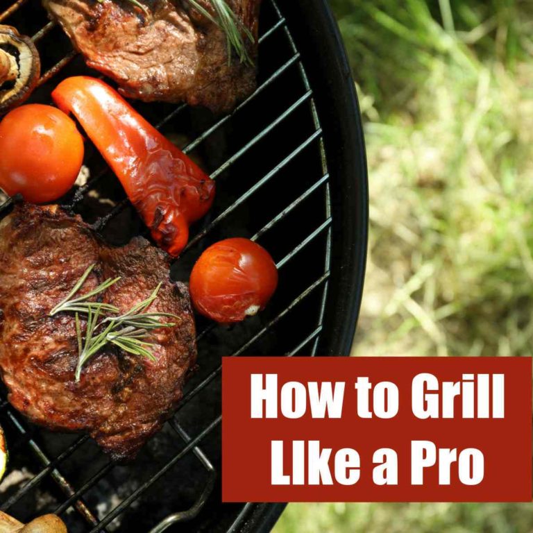 Food on a barbecue with words How to Grill Like a Pro.