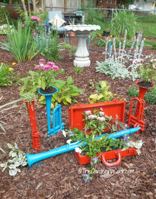 Musical planters add a touch of whimsy to my garden bed