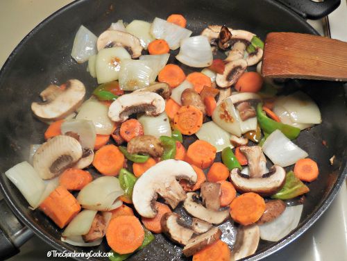 cooked vegetables