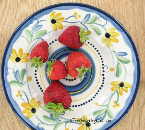 Plate of strawberries