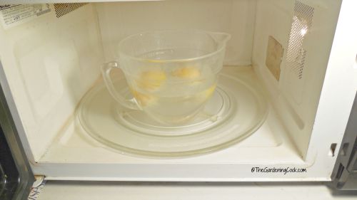 microwave after cleaning with lemons