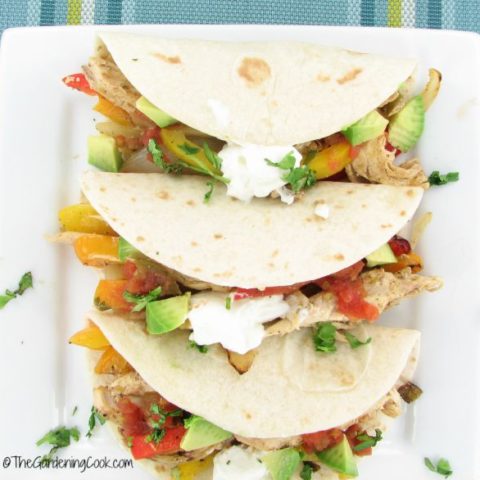 Easy chicken fajitas