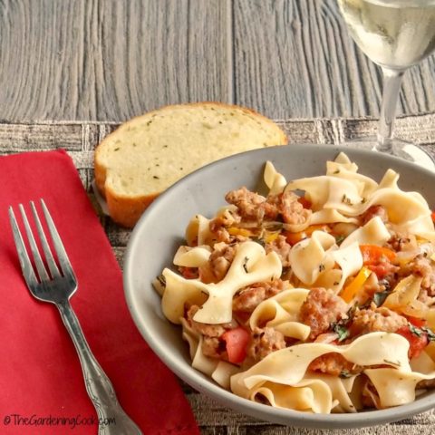 Italian sausages and drunken noodles