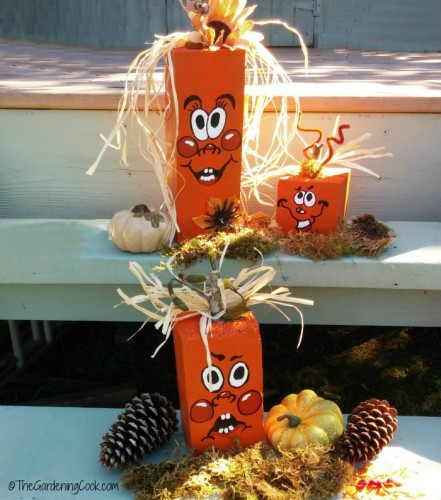 Scrap Wood Pumpkins - DIY Fall Pumpkin Project- The Gardening Cook
