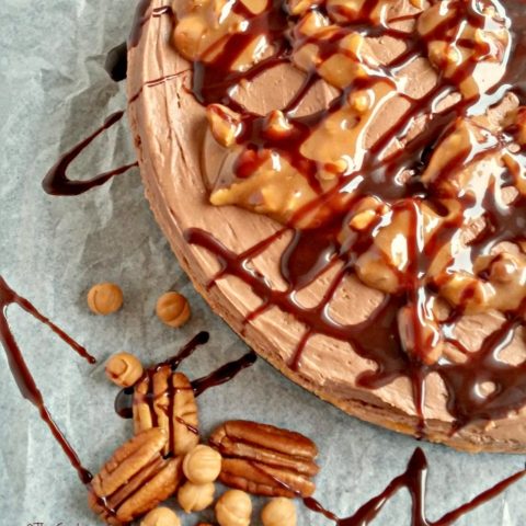 Turtle Chocolate Pumpkin Cheesecake