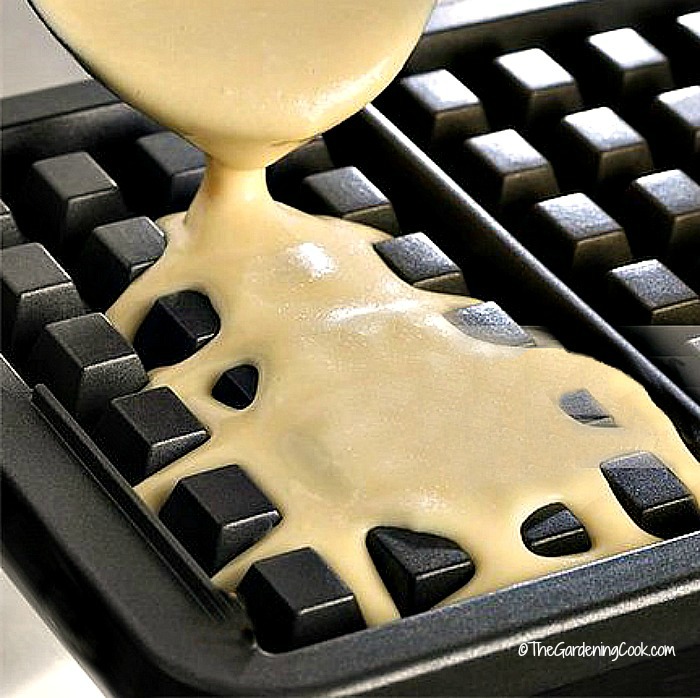 making waffles