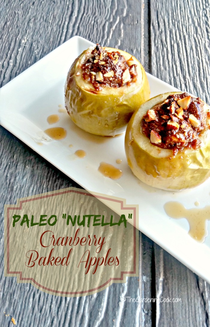 These Paleo Nutella cranberry baked apples are the perfect way to celebrate Nutella Day. My healthy substitutes ensure that the recipe is Paleo too. thegardeningcook.com
