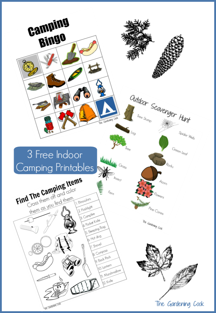 Are you planning on having an indoor camping party? These three free printables are perfect for bringing the outdoors inside! thegardeningcook.com