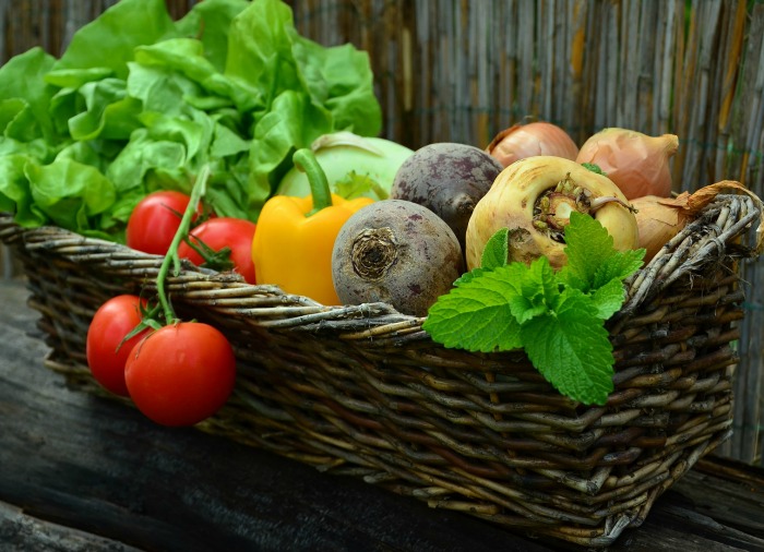Fresh basket of vegetables