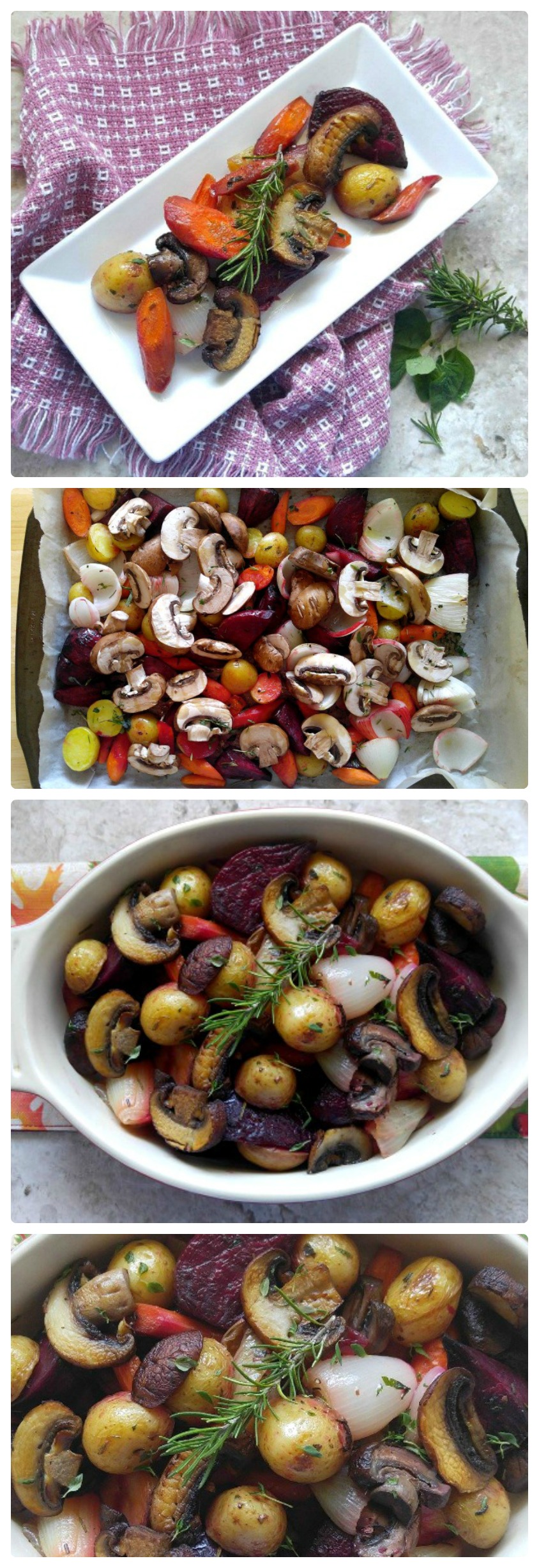 This Roasted root vegetable medley is a perfect fall side dish. Why not serve it for Thanskgiving?