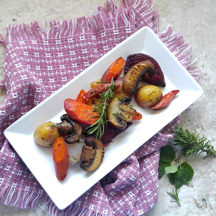 This Roasted root vegetable medley is a perfect fall side dish