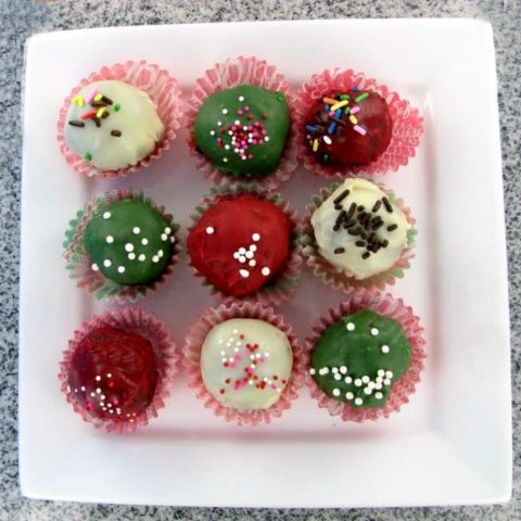 These fudge brownie truffles are such a decadent holiday treat. They are super easy to make and so festive on your party table.