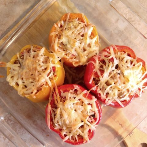Ground Turkey Stuffed Peppers