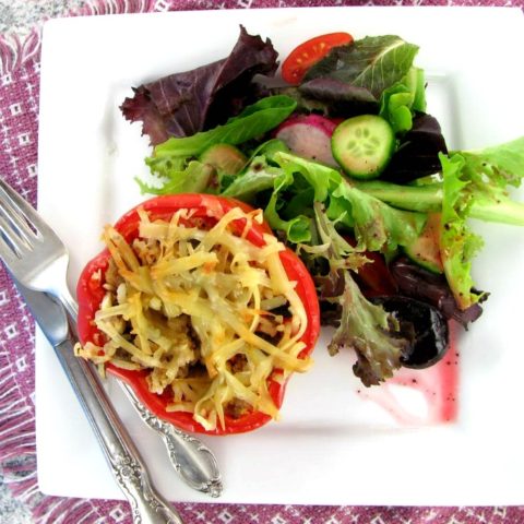 Ground Turkey Stuffed peppers