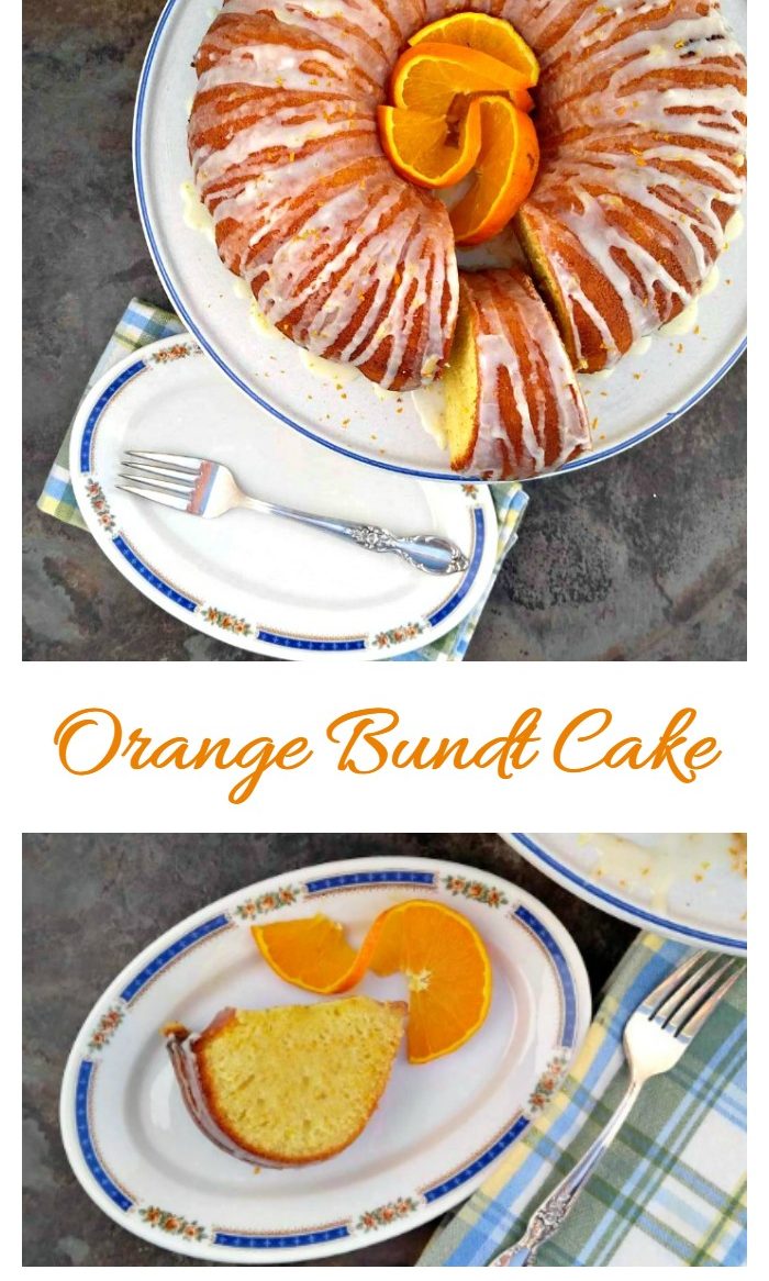 This orange bundt cake has a fresh citrus taste and a creamy orange glaze.