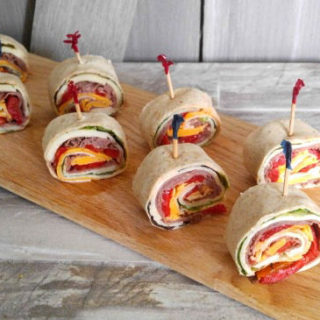 Roast beef wrap pinwheels