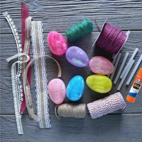 Egg Shell Rope Rope Wrapped Eggs - Farmhouse Easter Decor Project