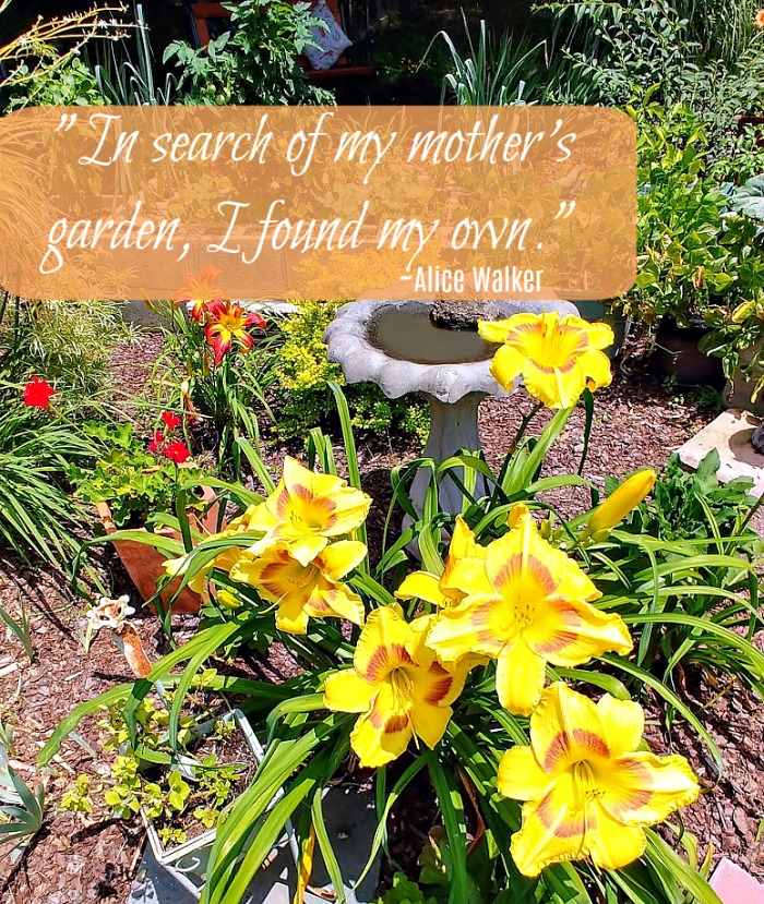 "In search of my mother's garden, I found my own." - flower quote by Alice Walker