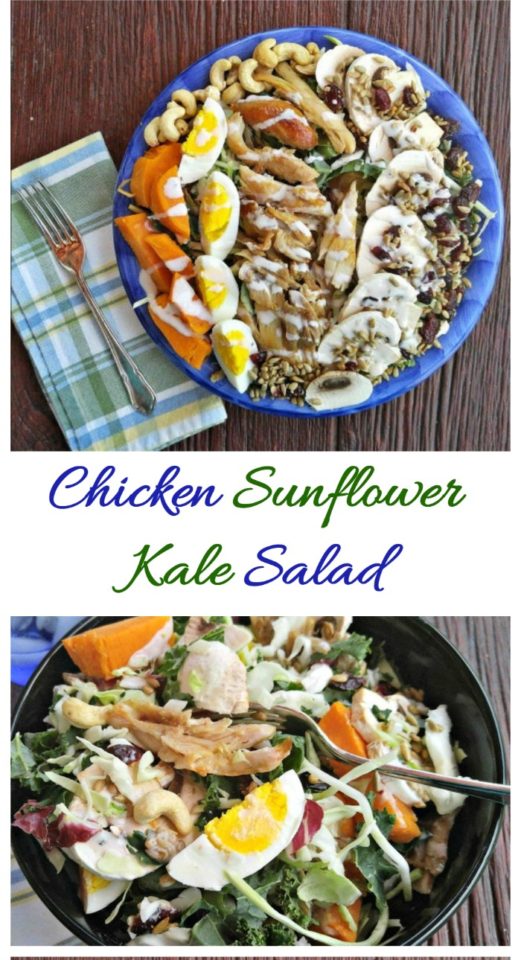 Chicken Sunflower Kale Salad Hearty Lunch Time Goodness