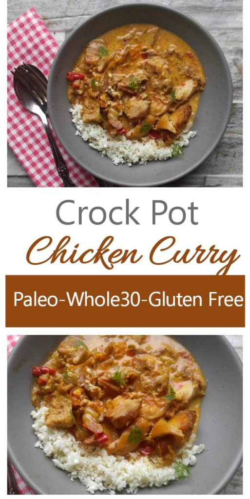 Crock Pot Curried Chicken Paleo and Whole30 Compliant