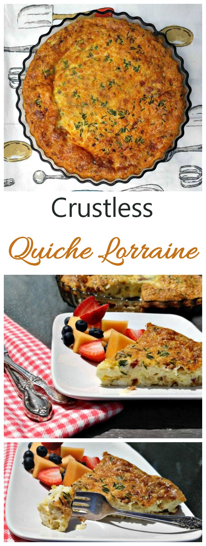 This crustless Quiche Lorraine is full of flavor but has been slimmed down to make it more calorie friendly.