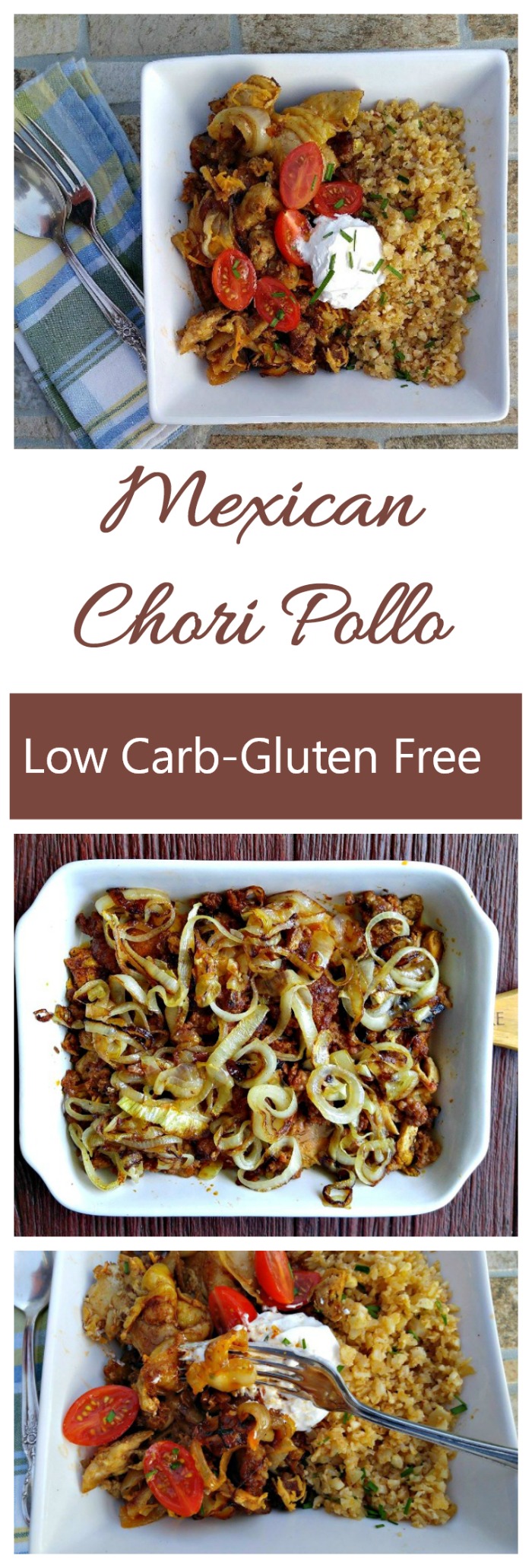 This gluten free Mexican Chori pollo is full of flavor, not too spicy and super easy to make.