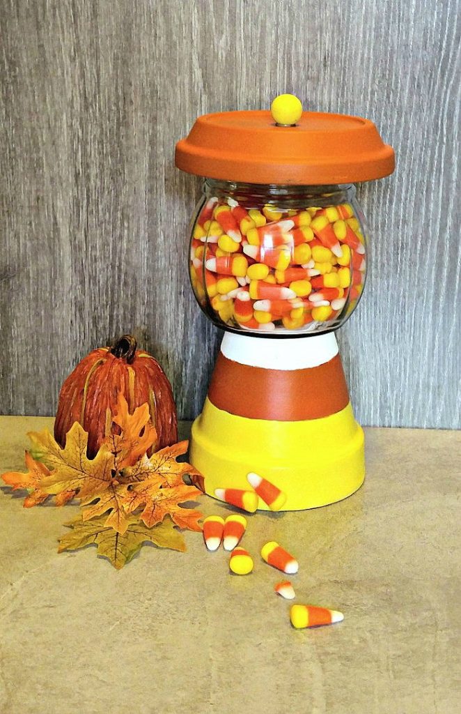 Terracotta Candy Jar Easy DIY Clay Pot Candy Corn Holder