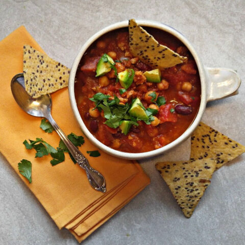 Turkey chili with pumpkin puree