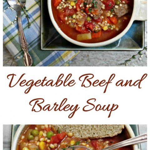 This Vegetable beef barley soup is the perfect comfort food for a cold winter night #barleysoup #vegetablesoup