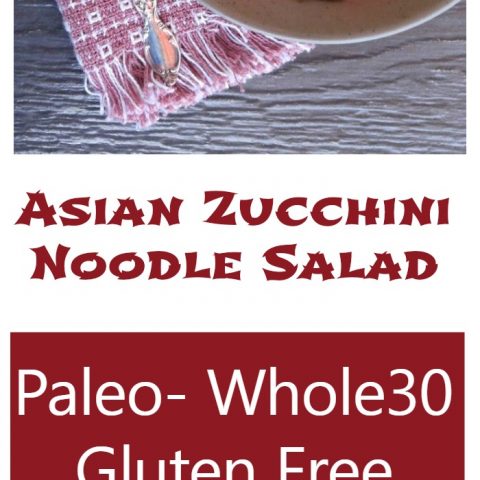 Asian Zuccini Noodle Salad with Spicy Dressing