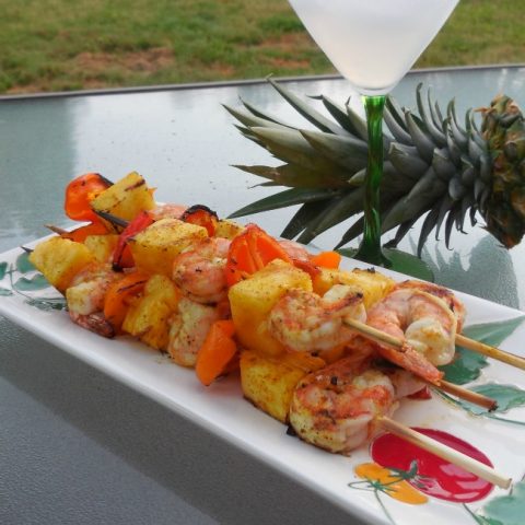 Grilled Caribbean Shrimp Kebabs