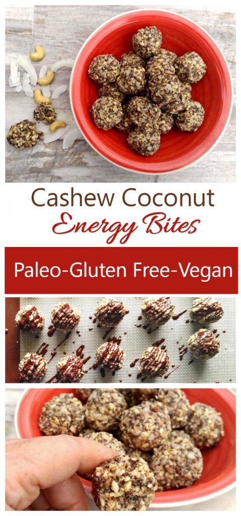Cashew Coconut Energy Bites - Paleo - Gluten Free - Dairy Free
